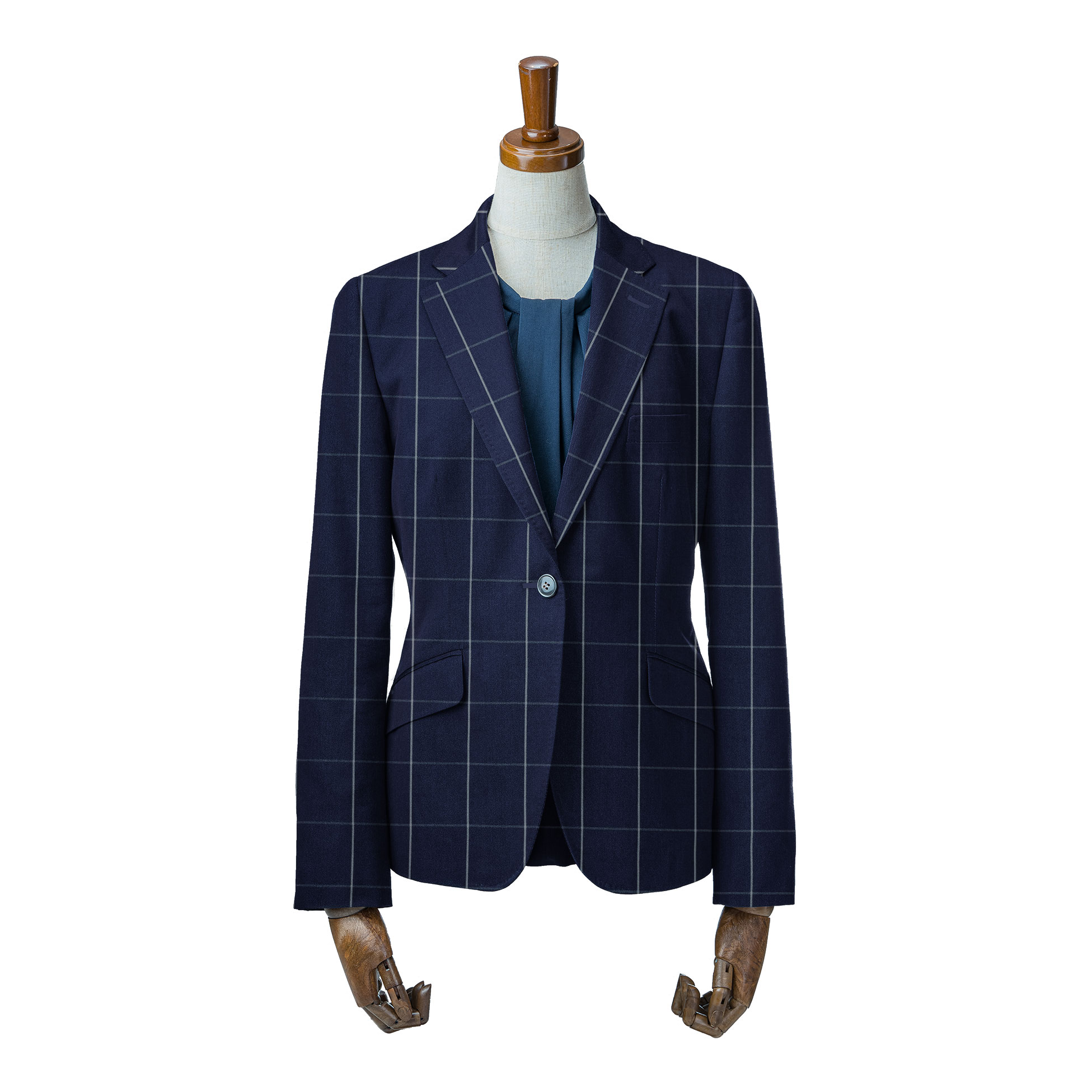 グレンチェックストレッチデニムSN1060-033-Lレディース | 世界初