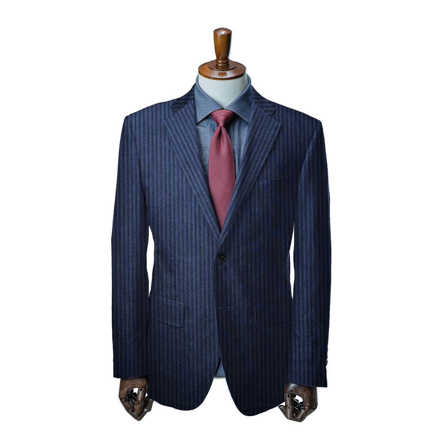   ネイビーストライプスーツ 122 WEB限定/OUTLET】【CLASSICO TAPERED】【秋冬】3釦段返り